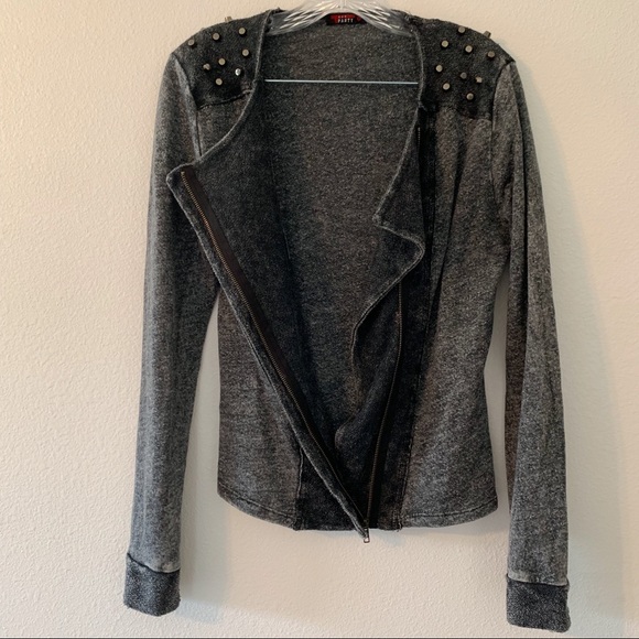 Tparty Jackets & Blazers - TParty black/gray studded jacket